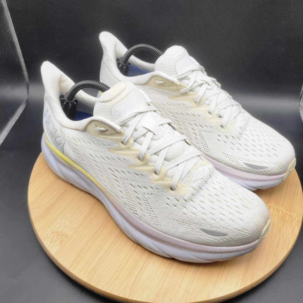 Hoka One One Clifton 8 Blanc De Blanc Running Shoes Womens 11 1119394